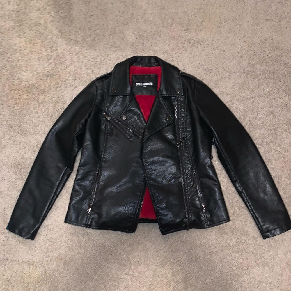 STEVE MADDEN LEATHER MOTOR CYCLE JACKET